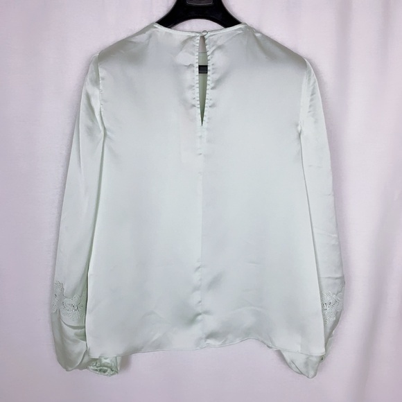 Keepsake the Label Resound Long Sleeve Satin Blouse Top in Seafoam Green NWT - Picture 7 of 8
